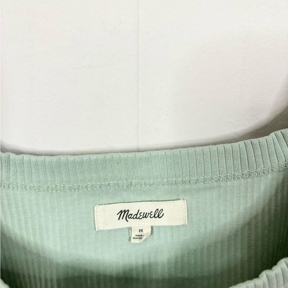 Madewell the tailored crop tank ribbed size M pistachio green new - Picture 4 of 7